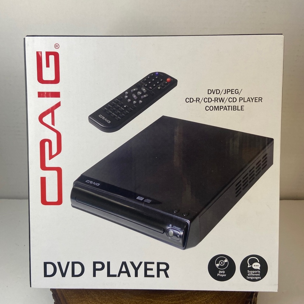 Craig CVD512A Compact DVD Player w/ Remote DVD/DVD-R/DVD-RW/JPEG/CD-R/CD-RW/CD